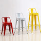 Industrial Footrest Iron Bar Stool Matte Finish Restaurant Stool Clearhalo 'Bar Furniture' 'Bar Stools' 'bar_stools' 'furn' 'furn_bar_stools' 'Furniture' 'furniture_bar_stools' 'Kitchen & Dining Furniture' 4861811