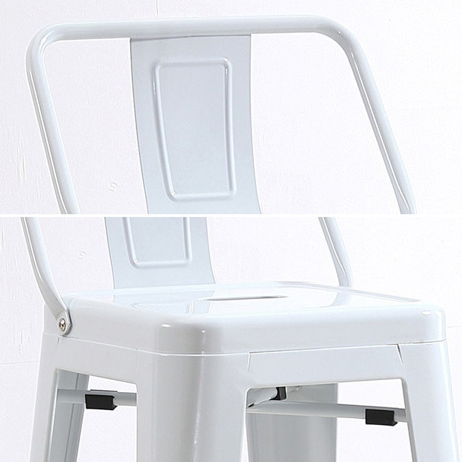Industrial Footrest Iron Bar Stool Matte Finish Restaurant Stool Clearhalo 'Bar Furniture' 'Bar Stools' 'bar_stools' 'furn' 'furn_bar_stools' 'Furniture' 'furniture_bar_stools' 'Kitchen & Dining Furniture' 4861813
