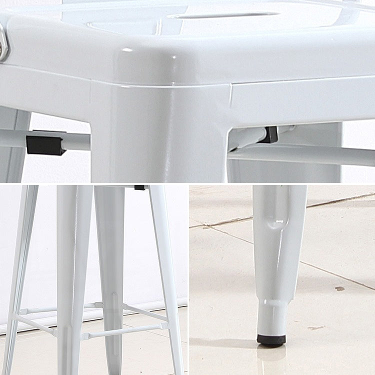 Industrial Footrest Iron Bar Stool Matte Finish Restaurant Stool Clearhalo 'Bar Furniture' 'Bar Stools' 'bar_stools' 'furn' 'furn_bar_stools' 'Furniture' 'furniture_bar_stools' 'Kitchen & Dining Furniture' 4861815