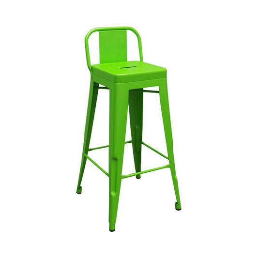 Industrial Footrest Iron Bar Stool Matte Finish Restaurant Stool Clearhalo 'Bar Furniture' 'Bar Stools' 'bar_stools' 'furn' 'furn_bar_stools' 'Furniture' 'furniture_bar_stools' 'Kitchen & Dining Furniture' 4861817