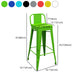 Industrial Footrest Iron Bar Stool Matte Finish Restaurant Stool Clearhalo 'Bar Furniture' 'Bar Stools' 'bar_stools' 'furn' 'furn_bar_stools' 'Furniture' 'furniture_bar_stools' 'Kitchen & Dining Furniture' 4861823
