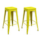 Industrial Stackable Iron Bar Stool Matte Finish 30-inch Home Stool Yellow 2 Piece Set Clearhalo 'Bar Furniture' 'Bar Stools' 'bar_stools' 'furn' 'furn_bar_stools' 'Furniture' 'furniture_bar_stools' 'Kitchen & Dining Furniture' 4861831