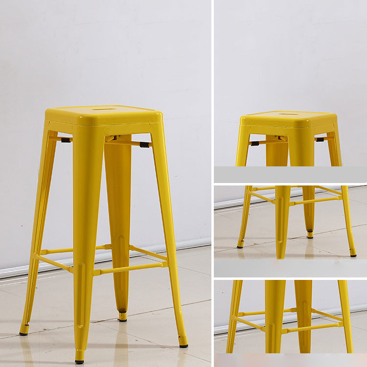 Industrial Stackable Iron Bar Stool Matte Finish 30-inch Home Stool Clearhalo 'Bar Furniture' 'Bar Stools' 'bar_stools' 'furn' 'furn_bar_stools' 'Furniture' 'furniture_bar_stools' 'Kitchen & Dining Furniture' 4861834