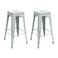 Industrial Stackable Iron Bar Stool Matte Finish 30-inch Home Stool White 2 Piece Set Clearhalo 'Bar Furniture' 'Bar Stools' 'bar_stools' 'furn' 'furn_bar_stools' 'Furniture' 'furniture_bar_stools' 'Kitchen & Dining Furniture' 4861837