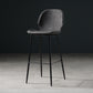 Scandinavian Matte Finish Leather Barstool Footrest Coffee Shop Stool Dark Gray 1 Piece Bar Stool(30"H) Clearhalo 'Bar Furniture' 'Bar Stools' 'bar_stools' 'furn' 'furn_bar_stools' 'Furniture' 'furniture_bar_stools' 'Kitchen & Dining Furniture' 4861858