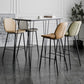 Scandinavian Matte Finish Leather Barstool Footrest Coffee Shop Stool Clearhalo 'Bar Furniture' 'Bar Stools' 'bar_stools' 'furn' 'furn_bar_stools' 'Furniture' 'furniture_bar_stools' 'Kitchen & Dining Furniture' 4861860