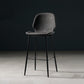 Scandinavian Matte Finish Leather Barstool Footrest Coffee Shop Stool Silver Gray 1 Piece Counter Stool(26"H) Clearhalo 'Bar Furniture' 'Bar Stools' 'bar_stools' 'furn' 'furn_bar_stools' 'Furniture' 'furniture_bar_stools' 'Kitchen & Dining Furniture' 4861863