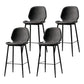 Scandinavian Matte Finish Leather Barstool Footrest Coffee Shop Stool Silver Gray 4 Piece Set Counter Stool(26"H) Clearhalo 'Bar Furniture' 'Bar Stools' 'bar_stools' 'furn' 'furn_bar_stools' 'Furniture' 'furniture_bar_stools' 'Kitchen & Dining Furniture' 4861865