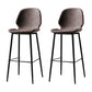 Scandinavian Matte Finish Leather Barstool Footrest Coffee Shop Stool Coffee 2 Piece Set Bar Stool(30"H) Clearhalo 'Bar Furniture' 'Bar Stools' 'bar_stools' 'furn' 'furn_bar_stools' 'Furniture' 'furniture_bar_stools' 'Kitchen & Dining Furniture' 4861870
