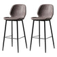 Scandinavian Matte Finish Leather Barstool Footrest Coffee Shop Stool Dark Brown 2 Piece Set Bar Stool(30"H) Clearhalo 'Bar Furniture' 'Bar Stools' 'bar_stools' 'furn' 'furn_bar_stools' 'Furniture' 'furniture_bar_stools' 'Kitchen & Dining Furniture' 4861873