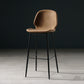 Scandinavian Matte Finish Leather Barstool Footrest Coffee Shop Stool Brown 1 Piece Bar Stool(30"H) Clearhalo 'Bar Furniture' 'Bar Stools' 'bar_stools' 'furn' 'furn_bar_stools' 'Furniture' 'furniture_bar_stools' 'Kitchen & Dining Furniture' 4861881