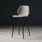 Scandinavian Matte Finish Leather Barstool Footrest Coffee Shop Stool Light Gray 1 Piece Counter Stool(26"H) Clearhalo 'Bar Furniture' 'Bar Stools' 'bar_stools' 'furn' 'furn_bar_stools' 'Furniture' 'furniture_bar_stools' 'Kitchen & Dining Furniture' 4861887