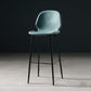 Scandinavian Matte Finish Leather Barstool Footrest Coffee Shop Stool Lake Blue 1 Piece Bar Stool(30"H) Clearhalo 'Bar Furniture' 'Bar Stools' 'bar_stools' 'furn' 'furn_bar_stools' 'Furniture' 'furniture_bar_stools' 'Kitchen & Dining Furniture' 4861902