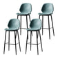 Scandinavian Matte Finish Leather Barstool Footrest Coffee Shop Stool Lake Blue 4 Piece Set Bar Stool(30"H) Clearhalo 'Bar Furniture' 'Bar Stools' 'bar_stools' 'furn' 'furn_bar_stools' 'Furniture' 'furniture_bar_stools' 'Kitchen & Dining Furniture' 4861904