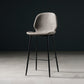 Scandinavian Matte Finish Leather Barstool Footrest Coffee Shop Stool Grey 1 Piece Counter Stool(26"H) Clearhalo 'Bar Furniture' 'Bar Stools' 'bar_stools' 'furn' 'furn_bar_stools' 'Furniture' 'furniture_bar_stools' 'Kitchen & Dining Furniture' 4861905