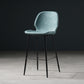 Scandinavian Matte Finish Leather Barstool Footrest Coffee Shop Stool Blue 1 Piece Counter Stool(26"H) Clearhalo 'Bar Furniture' 'Bar Stools' 'bar_stools' 'furn' 'furn_bar_stools' 'Furniture' 'furniture_bar_stools' 'Kitchen & Dining Furniture' 4861908