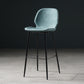 Scandinavian Matte Finish Leather Barstool Footrest Coffee Shop Stool Blue 1 Piece Bar Stool(30"H) Clearhalo 'Bar Furniture' 'Bar Stools' 'bar_stools' 'furn' 'furn_bar_stools' 'Furniture' 'furniture_bar_stools' 'Kitchen & Dining Furniture' 4861914