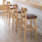 Scandinavian Footrest Solid Wood Bar Stool Low Back Home Stool Clearhalo 'Bar Furniture' 'Bar Stools' 'bar_stools' 'furn' 'furn_bar_stools' 'Furniture' 'furniture_bar_stools' 'Kitchen & Dining Furniture' 4861930