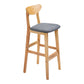 Scandinavian Footrest Solid Wood Bar Stool Low Back Home Stool Grey Natural 1 Piece Clearhalo 'Bar Furniture' 'Bar Stools' 'bar_stools' 'furn' 'furn_bar_stools' 'Furniture' 'furniture_bar_stools' 'Kitchen & Dining Furniture' 4861931