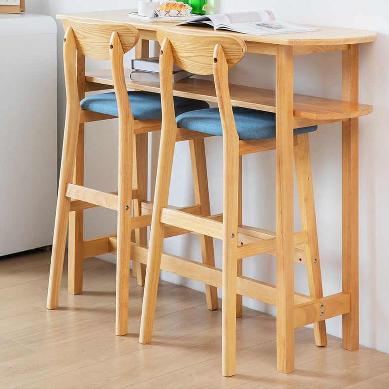 Scandinavian Footrest Solid Wood Bar Stool Low Back Home Stool Clearhalo 'Bar Furniture' 'Bar Stools' 'bar_stools' 'furn' 'furn_bar_stools' 'Furniture' 'furniture_bar_stools' 'Kitchen & Dining Furniture' 4861948