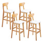 Scandinavian Footrest Solid Wood Bar Stool Low Back Home Stool White Natural 4 Piece Set Clearhalo 'Bar Furniture' 'Bar Stools' 'bar_stools' 'furn' 'furn_bar_stools' 'Furniture' 'furniture_bar_stools' 'Kitchen & Dining Furniture' 4861960