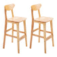Scandinavian Footrest Solid Wood Bar Stool Low Back Home Stool Wood Natural 2 Piece Set Clearhalo 'Bar Furniture' 'Bar Stools' 'bar_stools' 'furn' 'furn_bar_stools' 'Furniture' 'furniture_bar_stools' 'Kitchen & Dining Furniture' 4861962