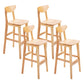 Scandinavian Footrest Solid Wood Bar Stool Low Back Home Stool Wood Natural 4 Piece Set Clearhalo 'Bar Furniture' 'Bar Stools' 'bar_stools' 'furn' 'furn_bar_stools' 'Furniture' 'furniture_bar_stools' 'Kitchen & Dining Furniture' 4861963