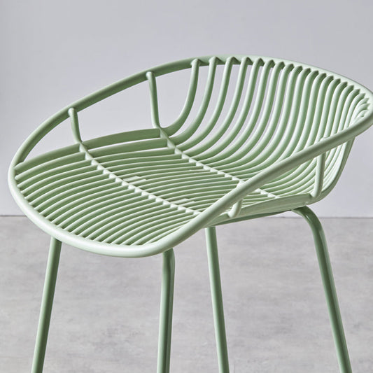 Contemporary Matte Finish Metal Bar Stool Footrest Milk Tea Shop Stool Clearhalo 'Bar Furniture' 'Bar Stools' 'bar_stools' 'furn' 'furn_bar_stools' 'Furniture' 'furniture_bar_stools' 'Kitchen & Dining Furniture' 4861994