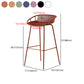 Contemporary Matte Finish Metal Bar Stool Footrest Milk Tea Shop Stool Clearhalo 'Bar Furniture' 'Bar Stools' 'bar_stools' 'furn' 'furn_bar_stools' 'Furniture' 'furniture_bar_stools' 'Kitchen & Dining Furniture' 4862002