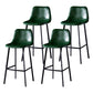 Scandinavian Bristol Low Back Stool Matte Finish Leather Barstool Blackish Green 4 Piece Set Bar Stool(30"H) Clearhalo 'Bar Furniture' 'Bar Stools' 'bar_stools' 'furn' 'furn_bar_stools' 'Furniture' 'furniture_bar_stools' 'Kitchen & Dining Furniture' 4862059