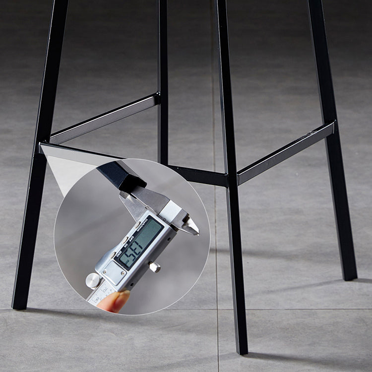 Scandinavian Bristol Low Back Stool Matte Finish Leather Barstool Clearhalo 'Bar Furniture' 'Bar Stools' 'bar_stools' 'furn' 'furn_bar_stools' 'Furniture' 'furniture_bar_stools' 'Kitchen & Dining Furniture' 4862072