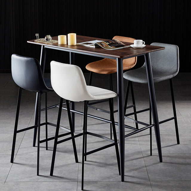 Scandinavian Bristol Low Back Stool Matte Finish Leather Barstool Clearhalo 'Bar Furniture' 'Bar Stools' 'bar_stools' 'furn' 'furn_bar_stools' 'Furniture' 'furniture_bar_stools' 'Kitchen & Dining Furniture' 4862080