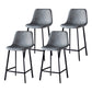 Scandinavian Bristol Low Back Stool Matte Finish Leather Barstool Grey 4 Piece Set Counter Stool(26"H) Clearhalo 'Bar Furniture' 'Bar Stools' 'bar_stools' 'furn' 'furn_bar_stools' 'Furniture' 'furniture_bar_stools' 'Kitchen & Dining Furniture' 4862087