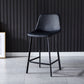 Scandinavian Bristol Low Back Stool Matte Finish Leather Barstool Black 1 Piece Counter Stool(26"H) Clearhalo 'Bar Furniture' 'Bar Stools' 'bar_stools' 'furn' 'furn_bar_stools' 'Furniture' 'furniture_bar_stools' 'Kitchen & Dining Furniture' 4862088