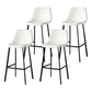 Scandinavian Bristol Low Back Stool Matte Finish Leather Barstool White 4 Piece Set Bar Stool(30"H) Clearhalo 'Bar Furniture' 'Bar Stools' 'bar_stools' 'furn' 'furn_bar_stools' 'Furniture' 'furniture_bar_stools' 'Kitchen & Dining Furniture' 4862102