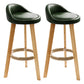 Scandinavian Coffee Shop Low Back Stool Matte Finish Upholstered Bar Stools Blackish Green 2 Piece Set Clearhalo 'Bar Furniture' 'Bar Stools' 'bar_stools' 'furn' 'furn_bar_stools' 'Furniture' 'furniture_bar_stools' 'Kitchen & Dining Furniture' 4862158