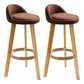 Scandinavian Coffee Shop Low Back Stool Matte Finish Upholstered Bar Stools Coffee 2 Piece Set Clearhalo 'Bar Furniture' 'Bar Stools' 'bar_stools' 'furn' 'furn_bar_stools' 'Furniture' 'furniture_bar_stools' 'Kitchen & Dining Furniture' 4862165