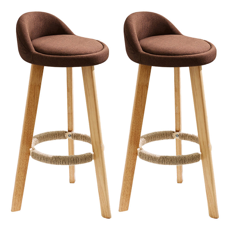 Scandinavian Coffee Shop Low Back Stool Matte Finish Upholstered Bar Stools Coffee 2 Piece Set Clearhalo 'Bar Furniture' 'Bar Stools' 'bar_stools' 'furn' 'furn_bar_stools' 'Furniture' 'furniture_bar_stools' 'Kitchen & Dining Furniture' 4862165