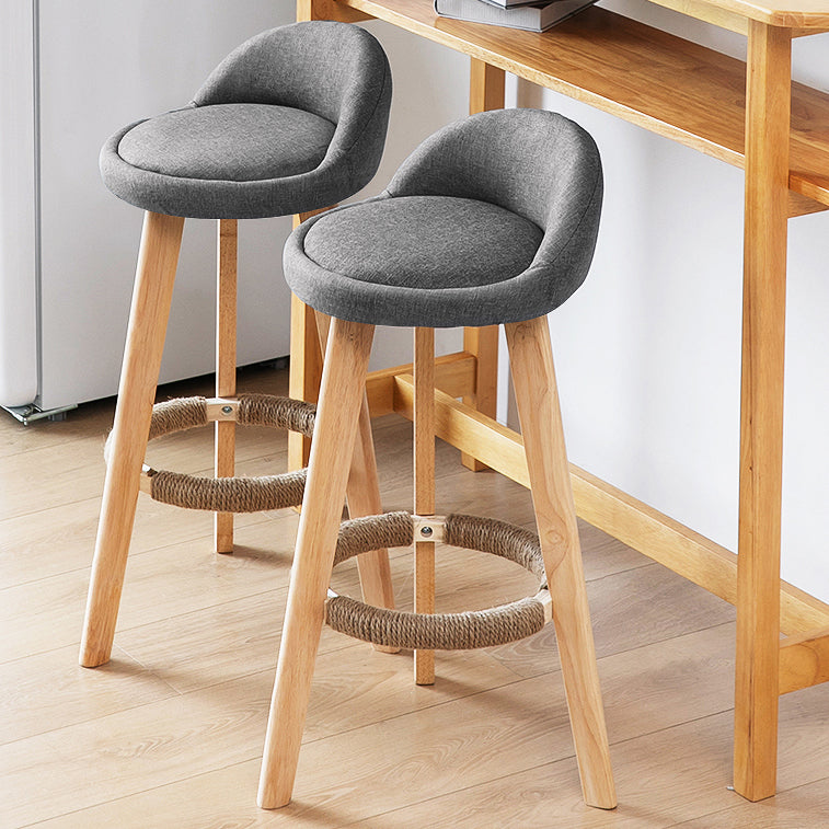 Scandinavian Coffee Shop Low Back Stool Matte Finish Upholstered Bar Stools Clearhalo 'Bar Furniture' 'Bar Stools' 'bar_stools' 'furn' 'furn_bar_stools' 'Furniture' 'furniture_bar_stools' 'Kitchen & Dining Furniture' 4862166