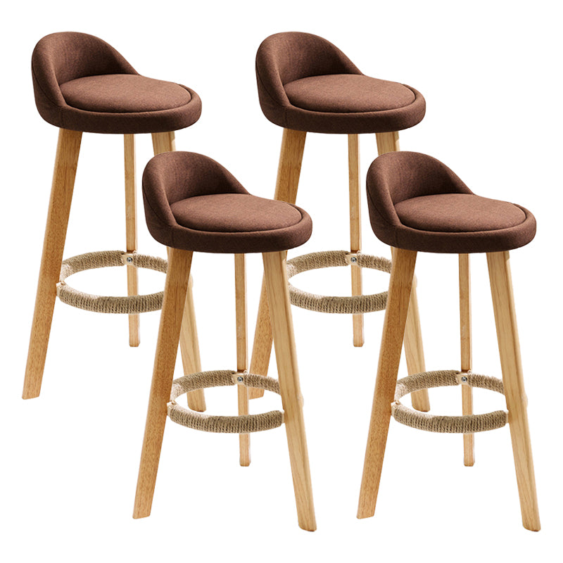 Scandinavian Coffee Shop Low Back Stool Matte Finish Upholstered Bar Stools Coffee 4 Piece Set Clearhalo 'Bar Furniture' 'Bar Stools' 'bar_stools' 'furn' 'furn_bar_stools' 'Furniture' 'furniture_bar_stools' 'Kitchen & Dining Furniture' 4862167