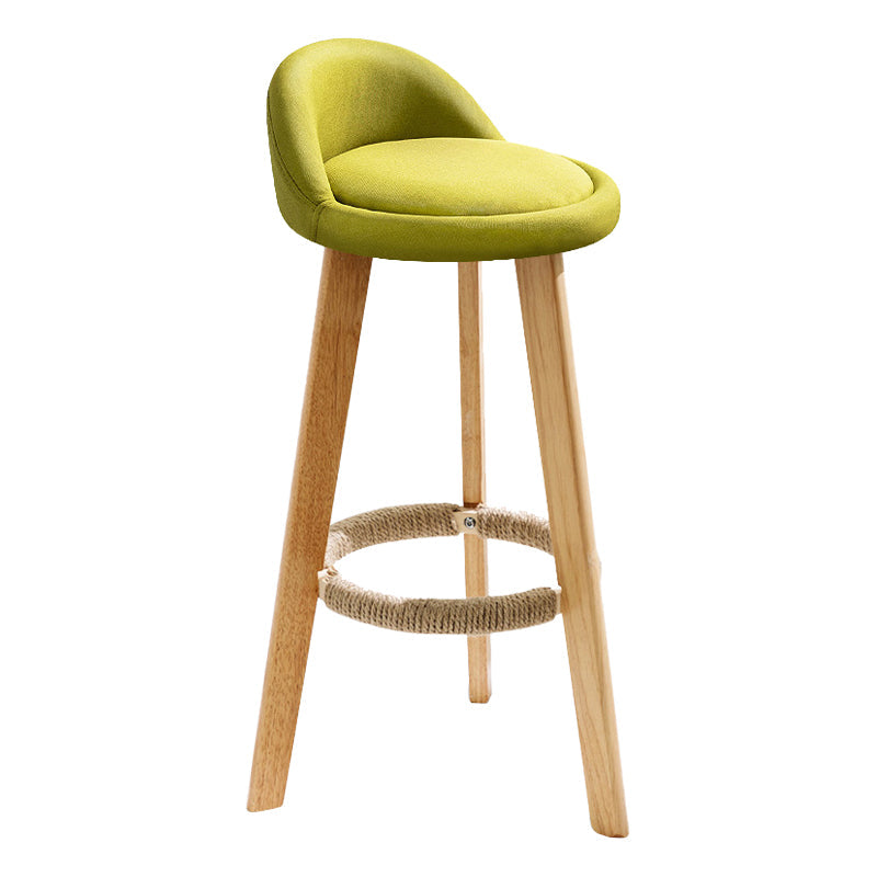 Scandinavian Coffee Shop Low Back Stool Matte Finish Upholstered Bar Stools Green 1 Piece Clearhalo 'Bar Furniture' 'Bar Stools' 'bar_stools' 'furn' 'furn_bar_stools' 'Furniture' 'furniture_bar_stools' 'Kitchen & Dining Furniture' 4862182