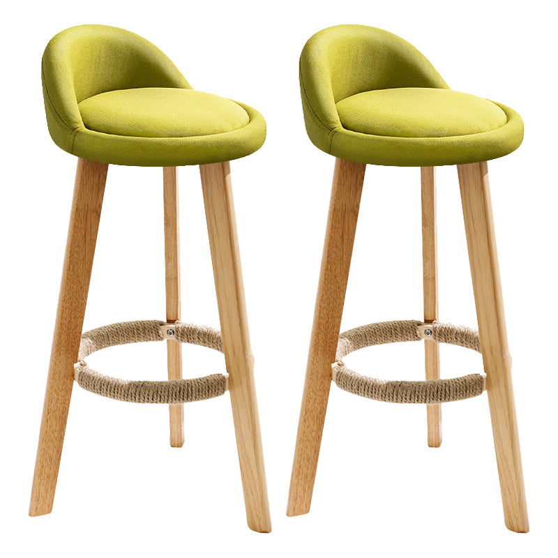Scandinavian Coffee Shop Low Back Stool Matte Finish Upholstered Bar Stools Green 2 Piece Set Clearhalo 'Bar Furniture' 'Bar Stools' 'bar_stools' 'furn' 'furn_bar_stools' 'Furniture' 'furniture_bar_stools' 'Kitchen & Dining Furniture' 4862183