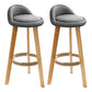 Scandinavian Coffee Shop Low Back Stool Matte Finish Upholstered Bar Stools Grey 2 Piece Set Clearhalo 'Bar Furniture' 'Bar Stools' 'bar_stools' 'furn' 'furn_bar_stools' 'Furniture' 'furniture_bar_stools' 'Kitchen & Dining Furniture' 4862186