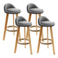 Scandinavian Coffee Shop Low Back Stool Matte Finish Upholstered Bar Stools Grey 4 Piece Set Clearhalo 'Bar Furniture' 'Bar Stools' 'bar_stools' 'furn' 'furn_bar_stools' 'Furniture' 'furniture_bar_stools' 'Kitchen & Dining Furniture' 4862187