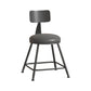 Industrial Coffee Shop Footrest Stool Matte Finish Iron Bar Stool Black 1 Piece Short Stool(18"H) Clearhalo 'Bar Furniture' 'Bar Stools' 'bar_stools' 'furn' 'furn_bar_stools' 'Furniture' 'furniture_bar_stools' 'Kitchen & Dining Furniture' 4862196