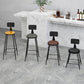 Industrial Coffee Shop Footrest Stool Matte Finish Iron Bar Stool Clearhalo 'Bar Furniture' 'Bar Stools' 'bar_stools' 'furn' 'furn_bar_stools' 'Furniture' 'furniture_bar_stools' 'Kitchen & Dining Furniture' 4862207