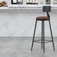 Industrial Coffee Shop Footrest Stool Matte Finish Iron Bar Stool Clearhalo 'Bar Furniture' 'Bar Stools' 'bar_stools' 'furn' 'furn_bar_stools' 'Furniture' 'furniture_bar_stools' 'Kitchen & Dining Furniture' 4862209