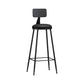 Industrial Coffee Shop Footrest Stool Matte Finish Iron Bar Stool Black 1 Piece Bar Stool(30"H) Clearhalo 'Bar Furniture' 'Bar Stools' 'bar_stools' 'furn' 'furn_bar_stools' 'Furniture' 'furniture_bar_stools' 'Kitchen & Dining Furniture' 4862214