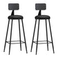 Industrial Coffee Shop Footrest Stool Matte Finish Iron Bar Stool Black 2 Piece Set Bar Stool(30"H) Clearhalo 'Bar Furniture' 'Bar Stools' 'bar_stools' 'furn' 'furn_bar_stools' 'Furniture' 'furniture_bar_stools' 'Kitchen & Dining Furniture' 4862216
