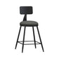 Industrial Coffee Shop Footrest Stool Matte Finish Iron Bar Stool Grey 1 Piece Short Stool(22"H) Clearhalo 'Bar Furniture' 'Bar Stools' 'bar_stools' 'furn' 'furn_bar_stools' 'Furniture' 'furniture_bar_stools' 'Kitchen & Dining Furniture' 4862228